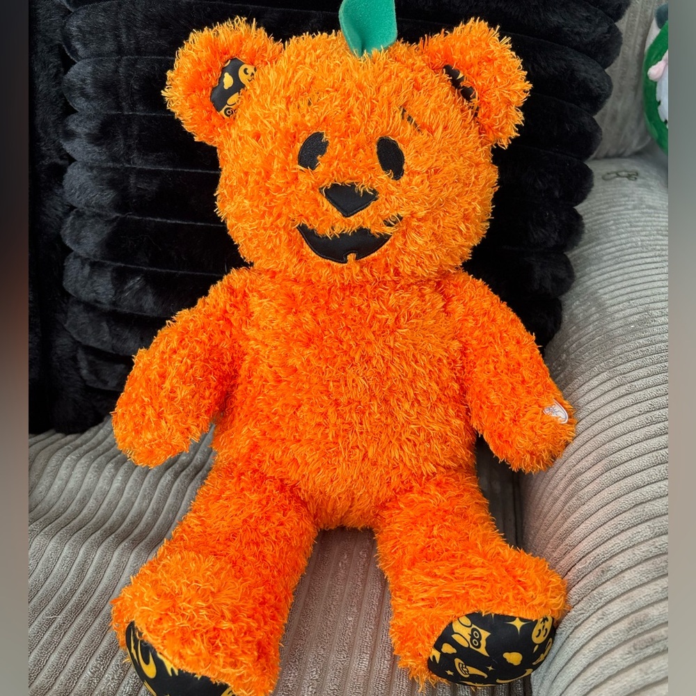 Build-A-Bear Workshop Pumpkin Glow Bear Halloween Plush Teddy Limited Edition - Picture 3 of 11
